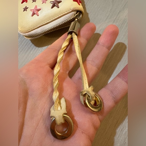 Jimmy Choo Beige Leather Wallet with Gold Zipper - Picture 6 of 9